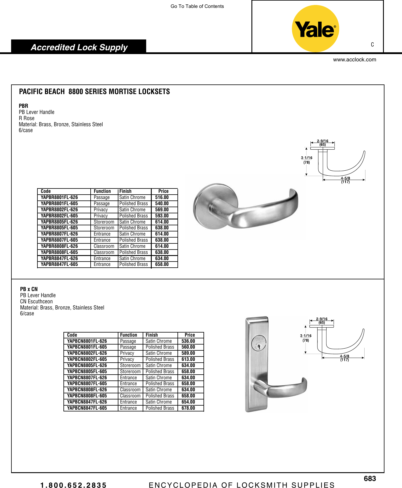 Page 6 of 12 - Locks  View PDF Yale-hq