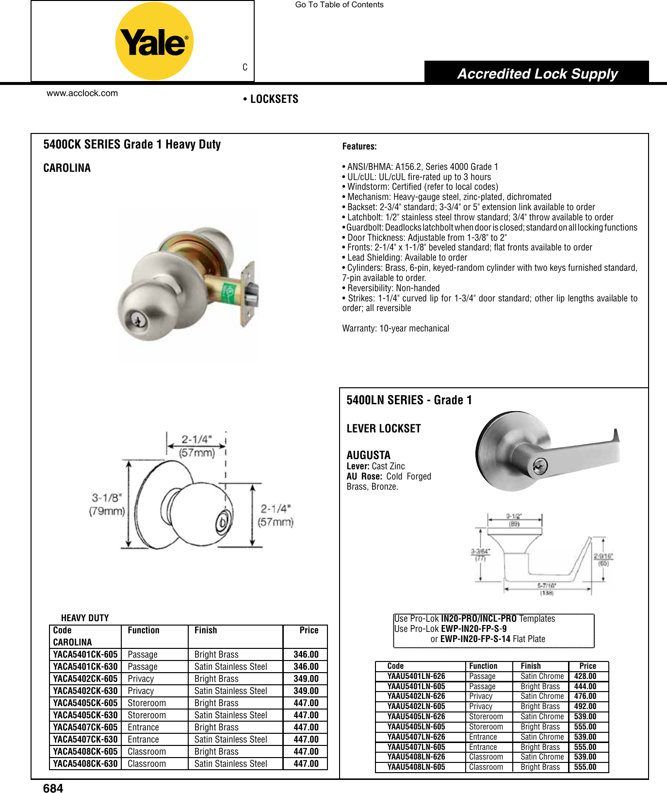 Page 7 of 12 - Locks  View PDF Yale-hq