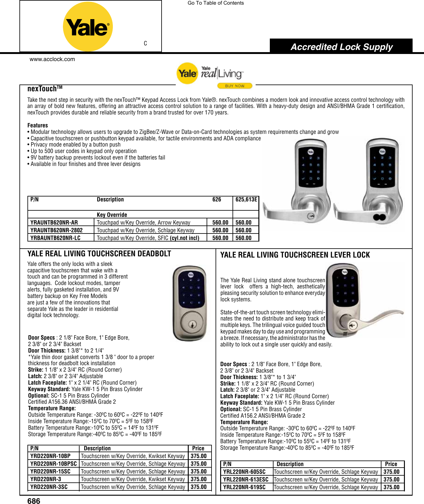 Page 9 of 12 - Locks  View PDF Yale-hq