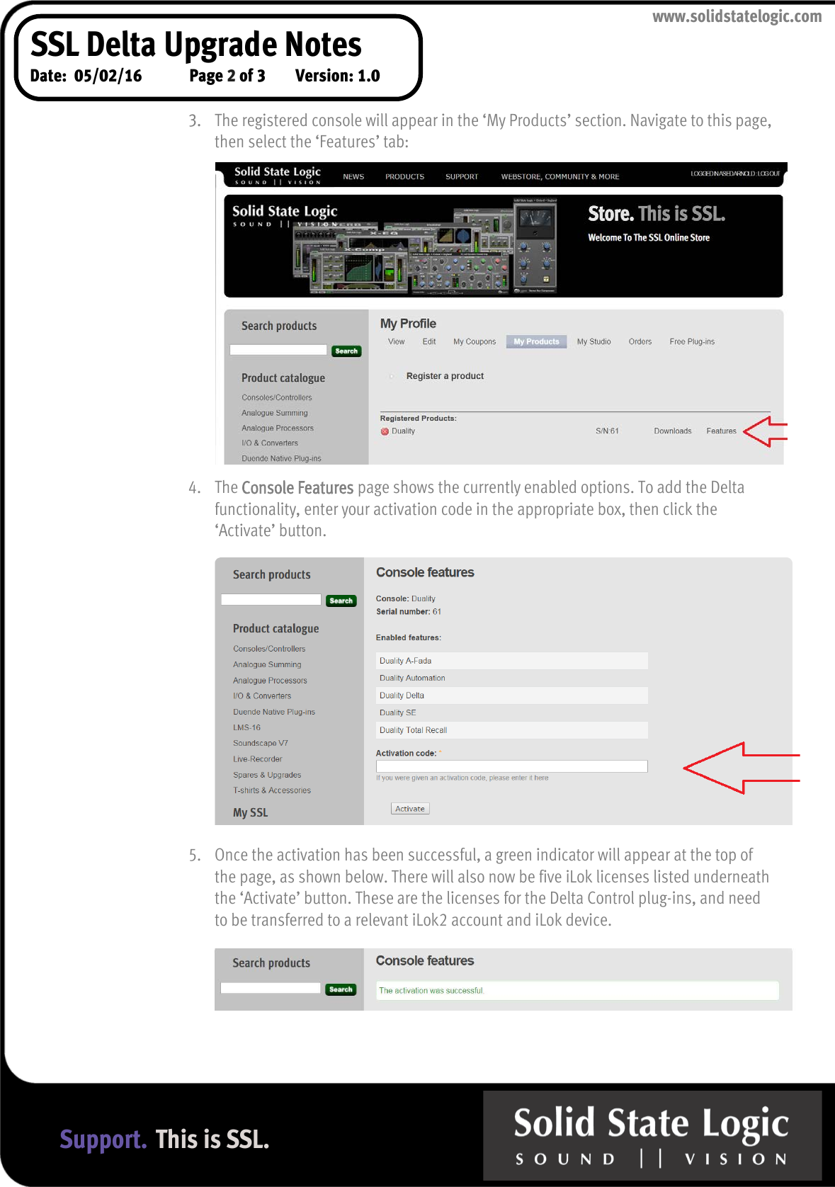 Product Delta Upgrade Plugin Activation Notes