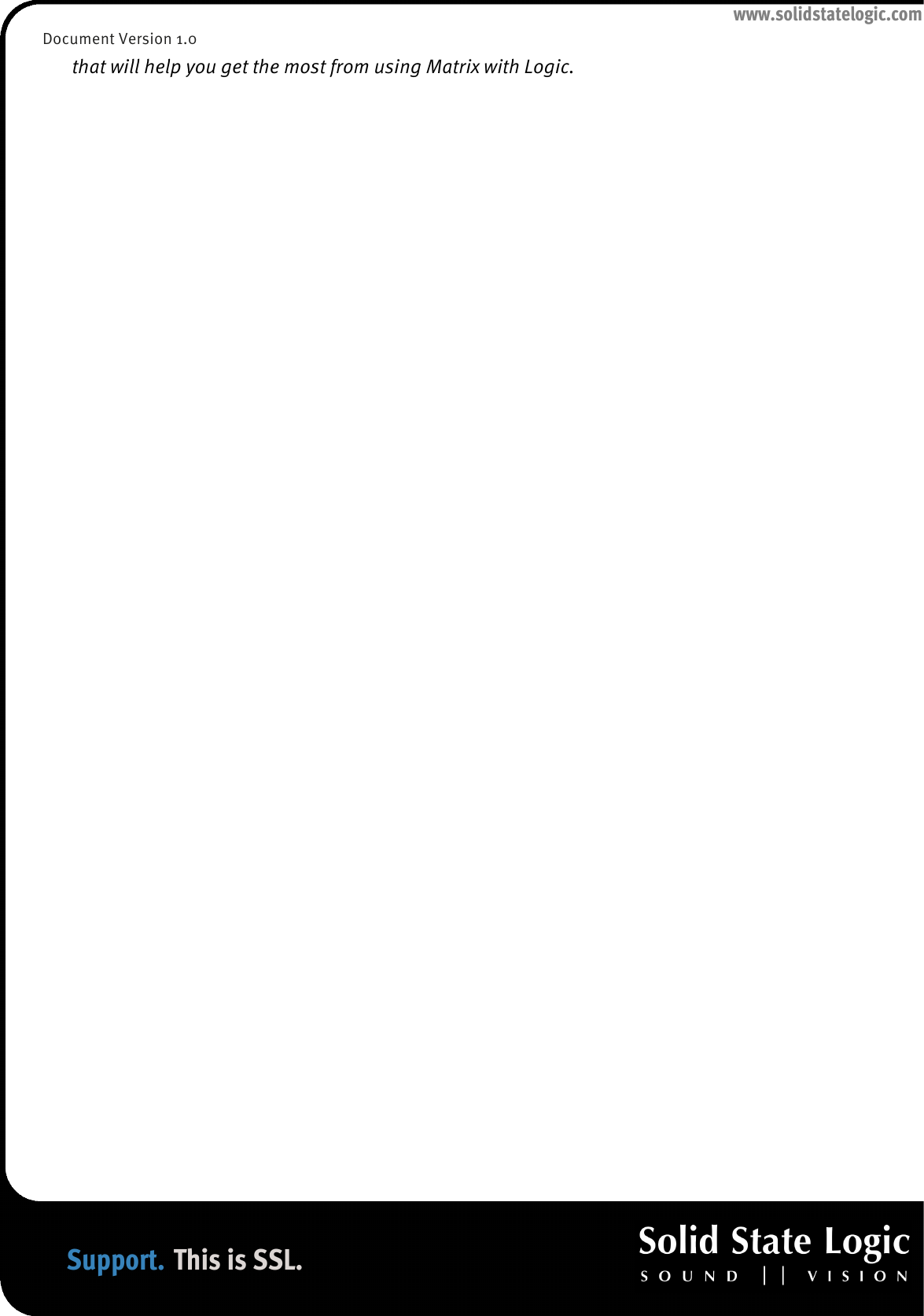 Page 5 of 11 - Logic Standard Matrix Profile - Setup And Quick Start Guide Logic-Standard-Matrix-Profile-Setup-Quick-Start-Guide