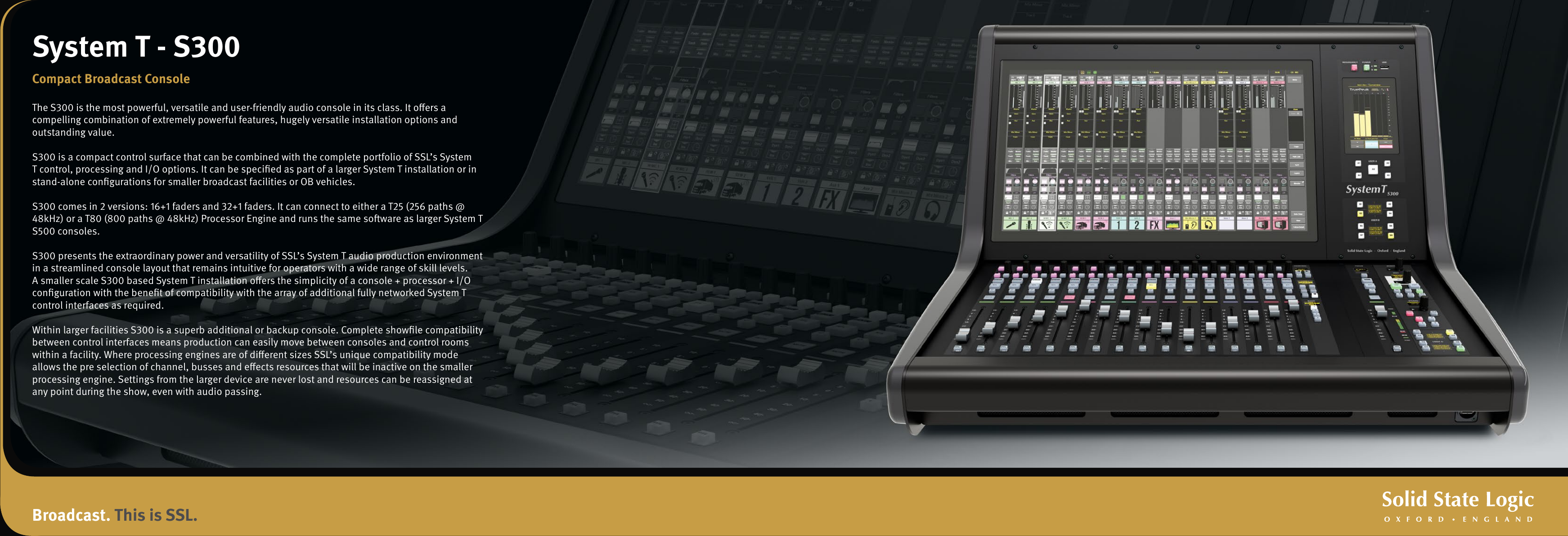 Page 2 of 9 - Logic Ssl-System-T-S300-Brochure User Manual Brochure