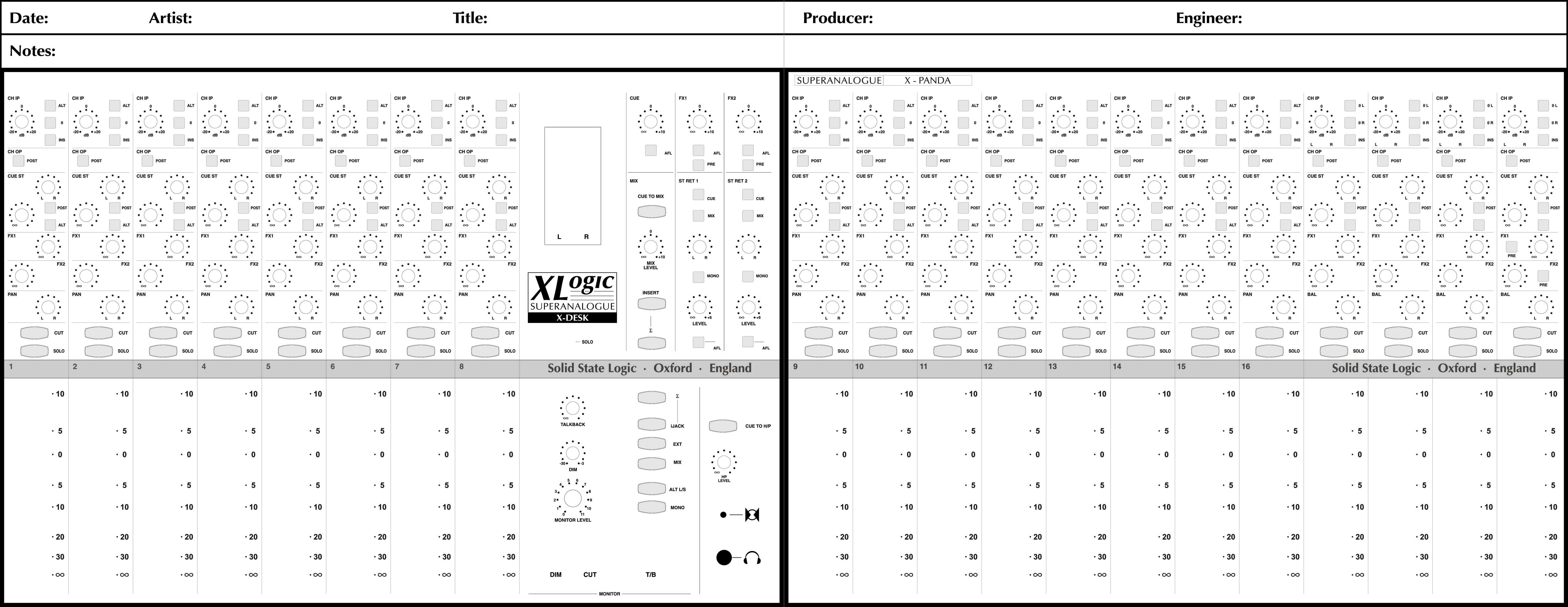 X Desk Panded Recall Sheet