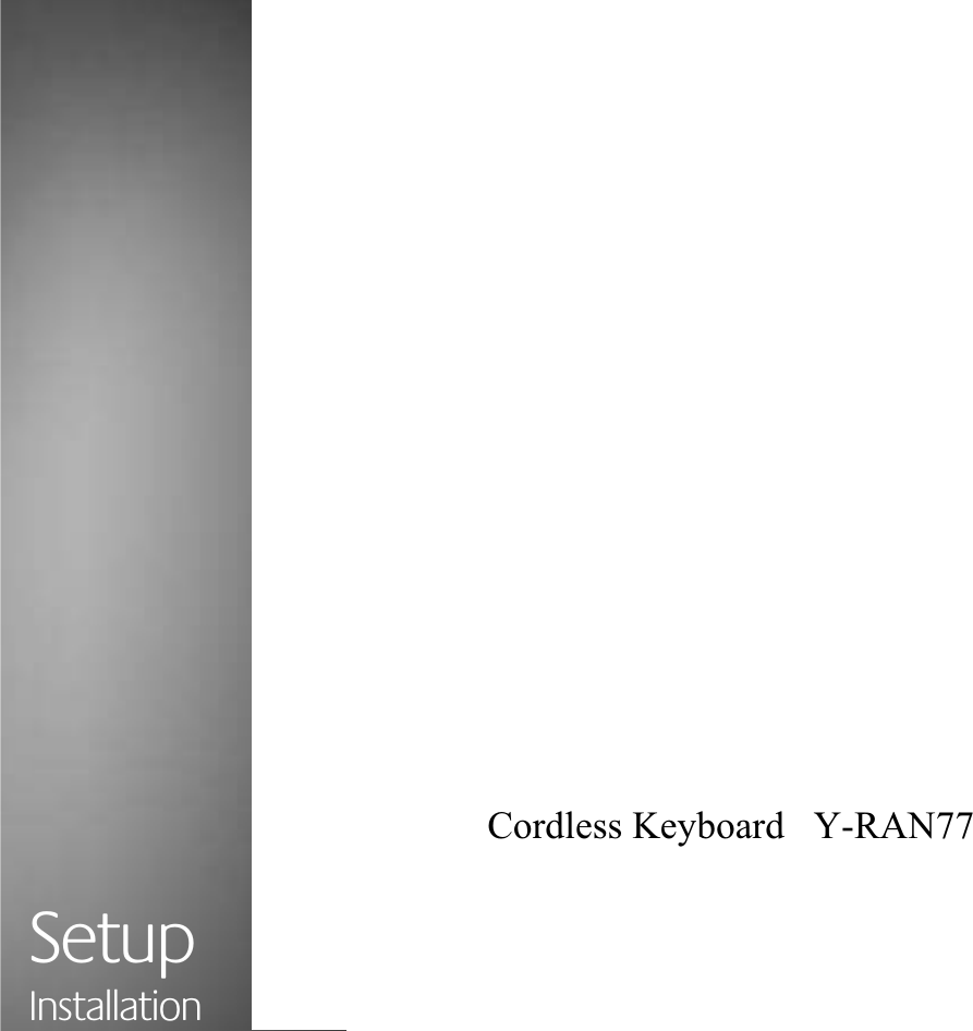 SetupInstallationDeluxe Cordless DesktopLogitech®lenovoCordless Keyboard Y-RAN77