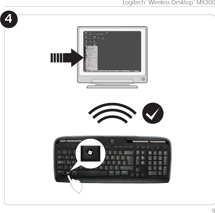 9Logitech® Wireless Desktop® MX3004