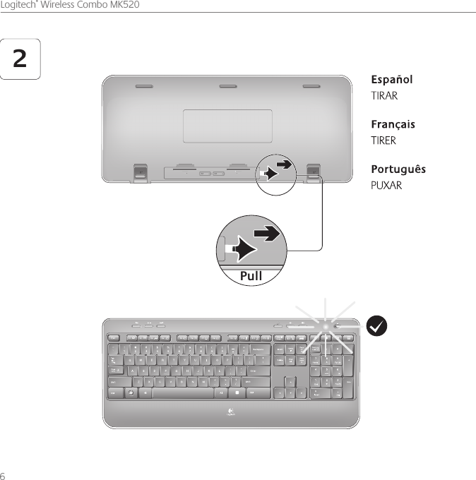 6    Logitech® Wireless Combo MK5202Pull