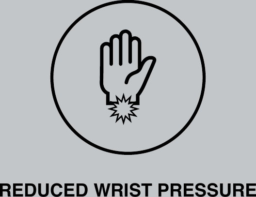 REDUCED WRIST PRESSURE