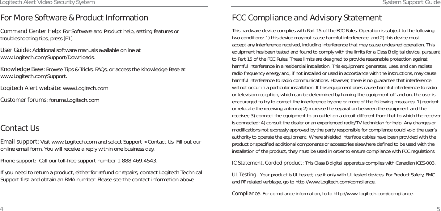Page 3 of 6 - Logitech Logitech-Alert-700I-Users-Manual- 620-001964-004-Sys-Req-Guide_AMR-  Logitech-alert-700i-users-manual