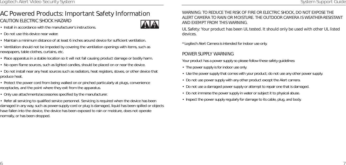Page 4 of 6 - Logitech Logitech-Alert-700I-Users-Manual- 620-001964-004-Sys-Req-Guide_AMR-  Logitech-alert-700i-users-manual