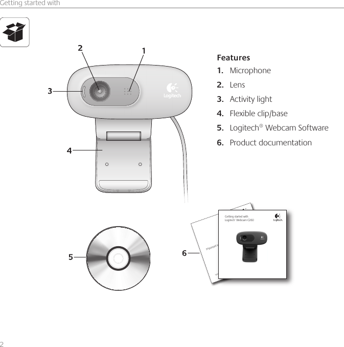 Page 2 of 12 - Logitech Logitech-C260-Users-Manual-  Logitech-c260-users-manual