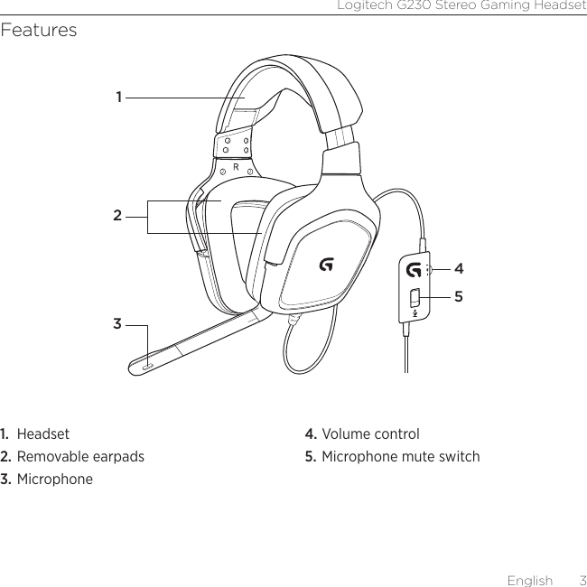 Page 3 of 12 - Logitech Logitech-G230-Users-Manual-  Logitech-g230-users-manual