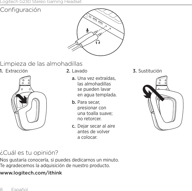 Page 8 of 12 - Logitech Logitech-G230-Users-Manual-  Logitech-g230-users-manual