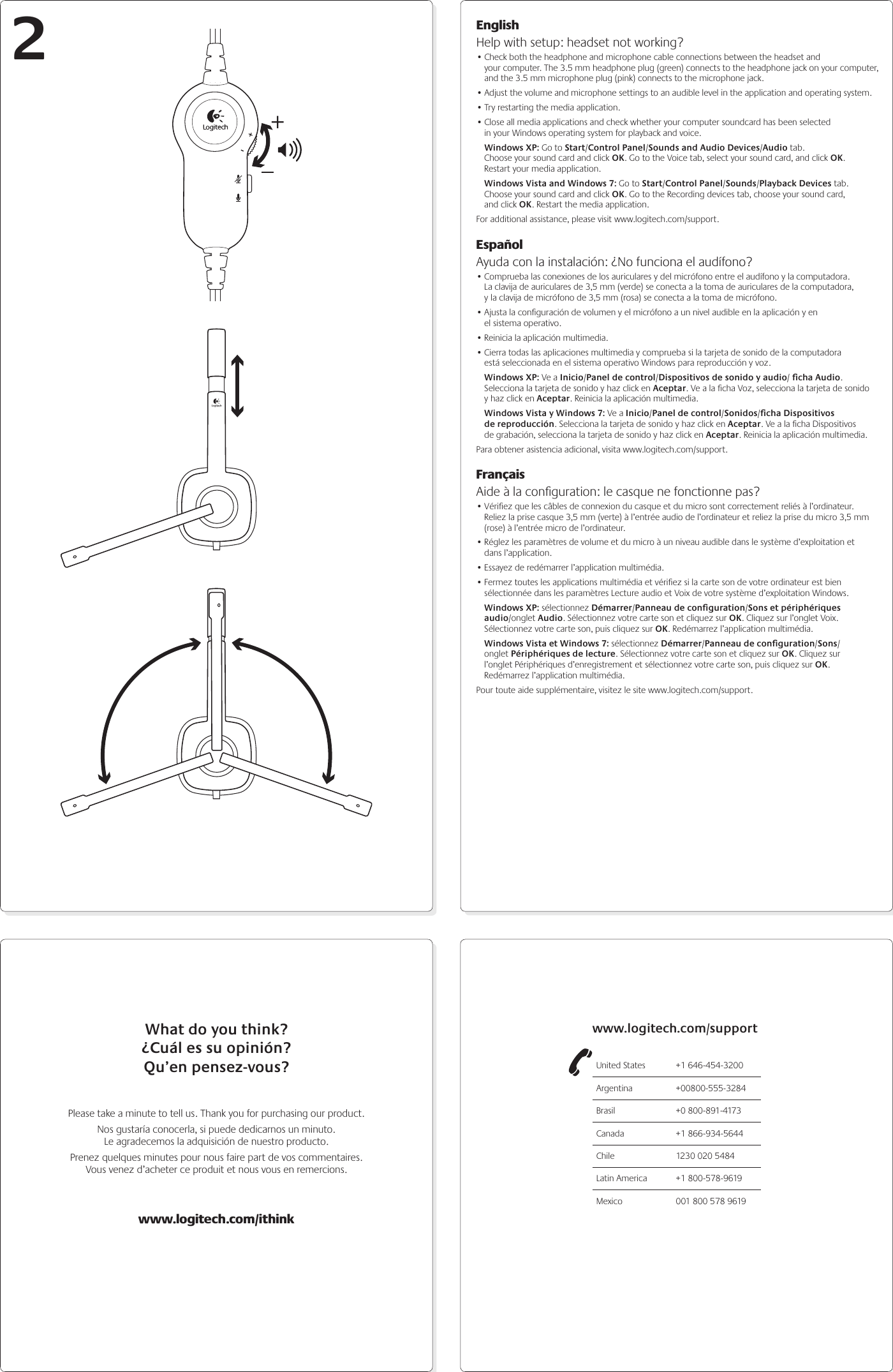 Page 2 of 2 - Logitech Logitech-H150-Users-Manual-  Logitech-h150-users-manual