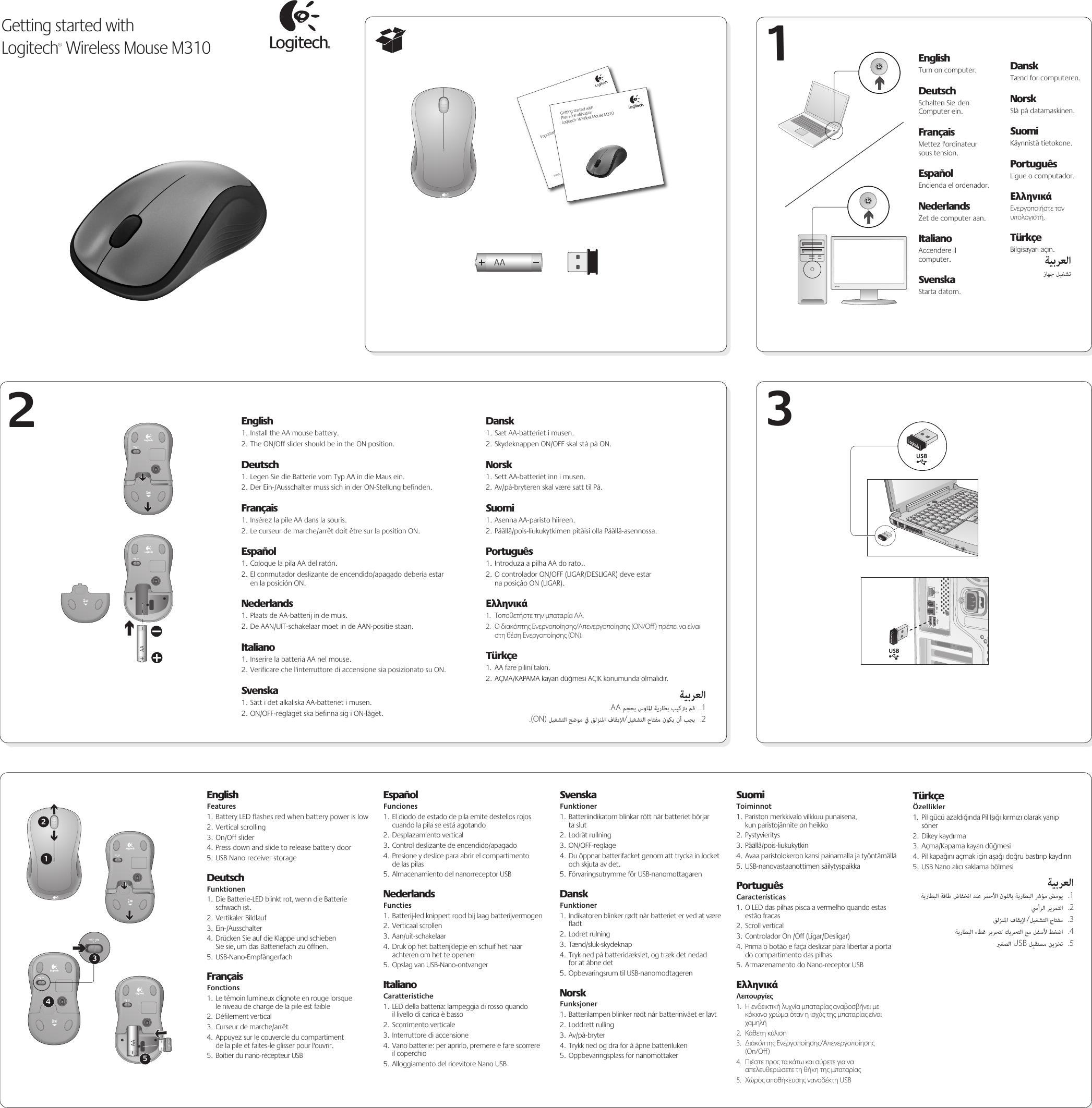 Page 1 of 2 - Logitech Logitech-M310-Users-Manual-  Logitech-m310-users-manual