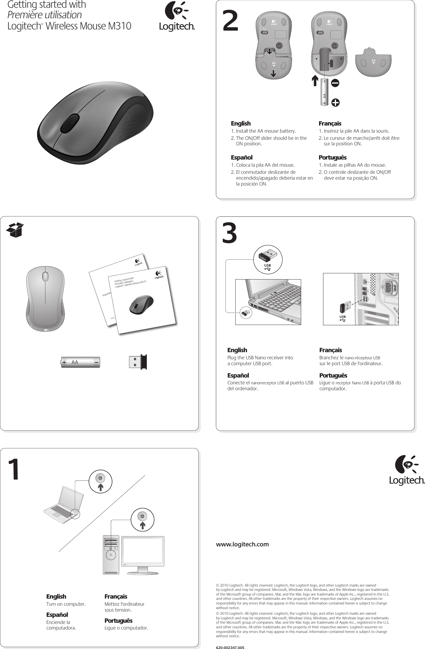 Page 1 of 2 - Logitech Logitech-M310-Users-Manual--3  Logitech-m310-users-manual