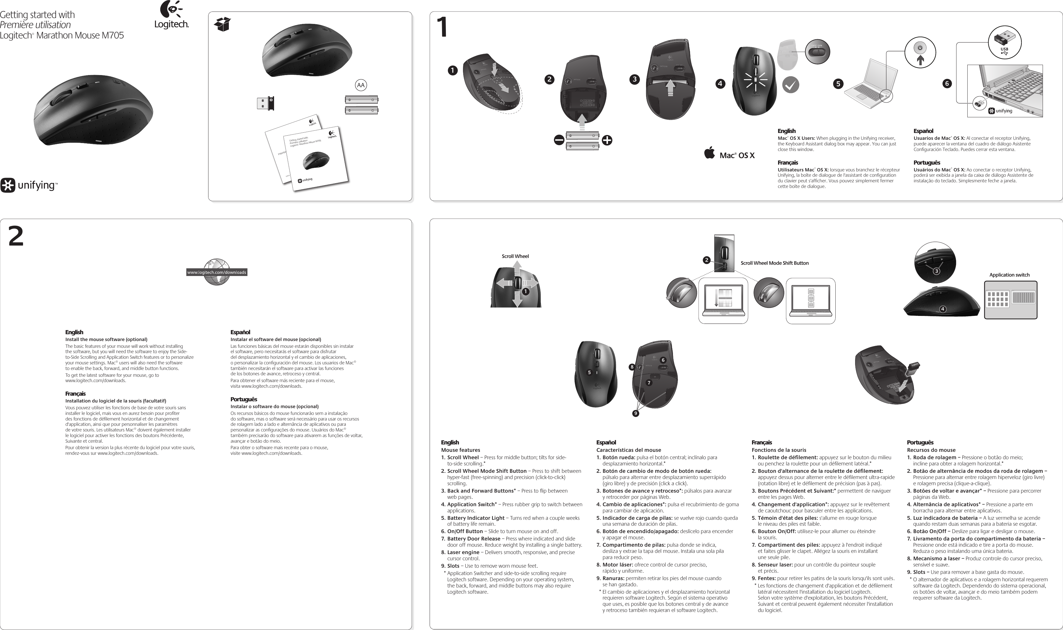 Logitech M R0009 Quick Start Guide Front