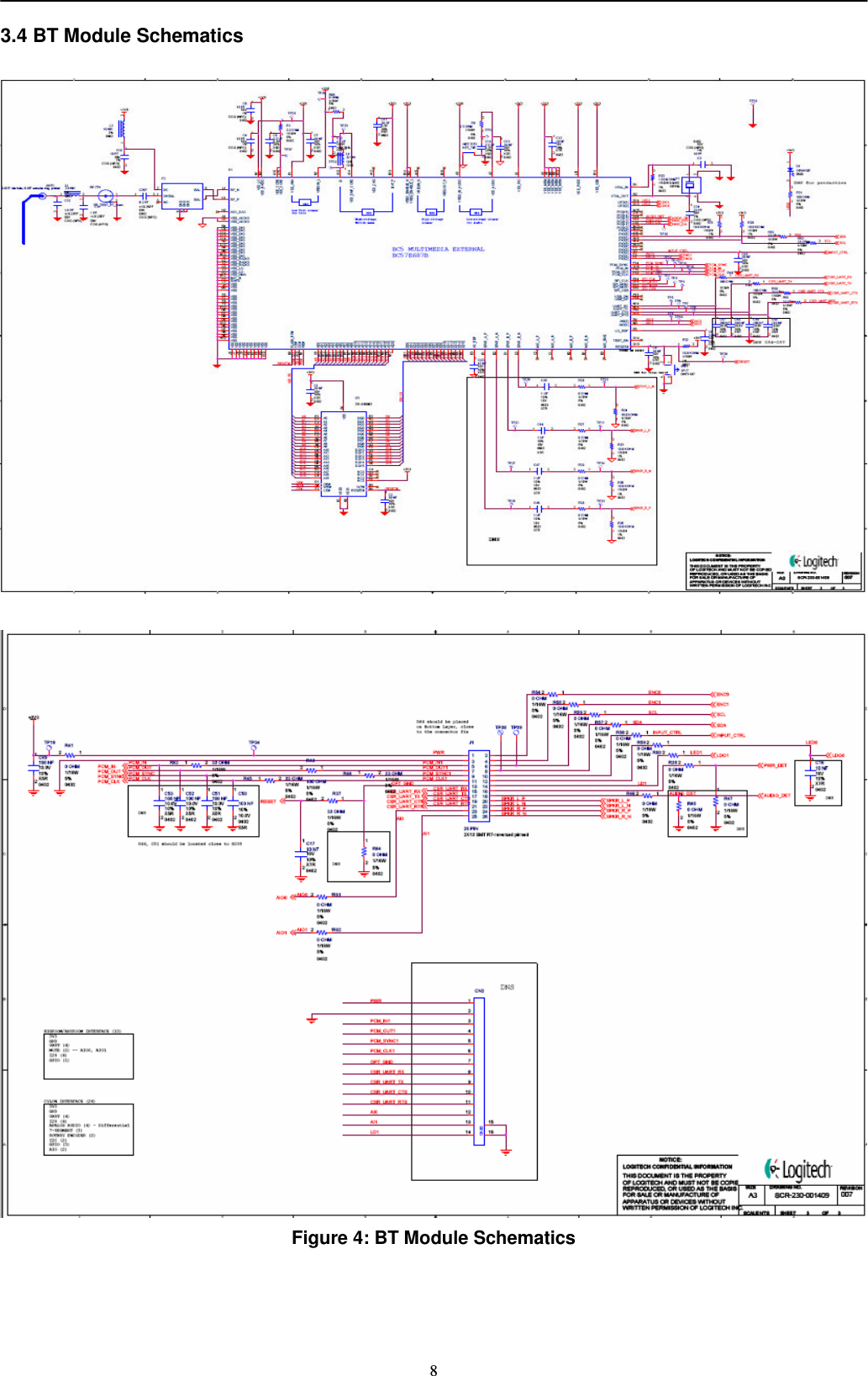                                                                                                   83.4 BT Module Schematics     Figure 4: BT Module Schematics 