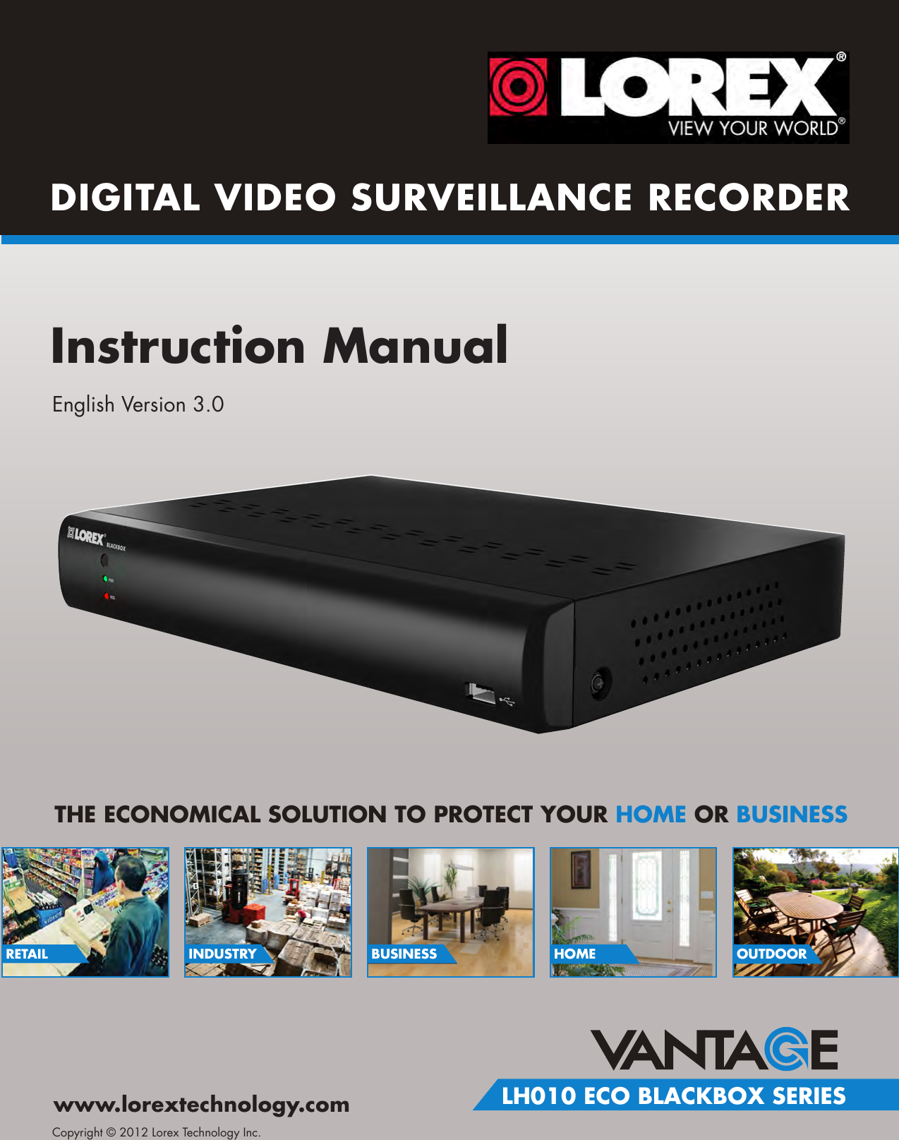 Lorex 8 Channel Dvr Security System Lh0181011C8F Users Manual LH010 ECO