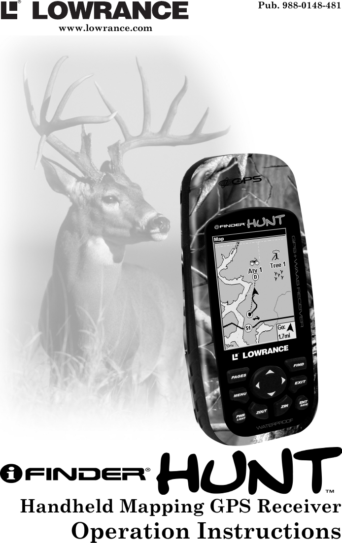 Lowrance Electronic Handheld Mapping Gps Receiver Users Manual IFINDER