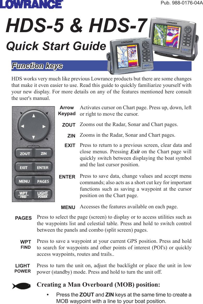 Lowrance Electronic Hds 5 Users Manual