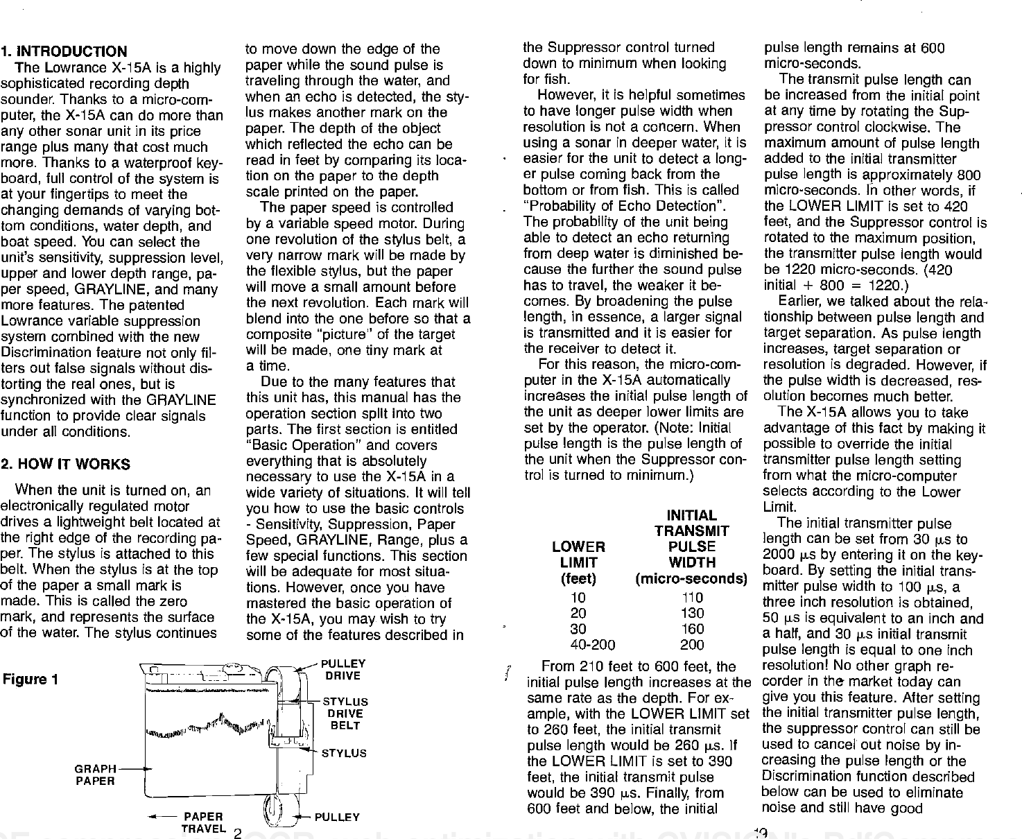 Page 4 of 12 - Lowrance-Electronic Lowrance-Electronic-X-15A-Users-Manual-  Lowrance-electronic-x-15a-users-manual
