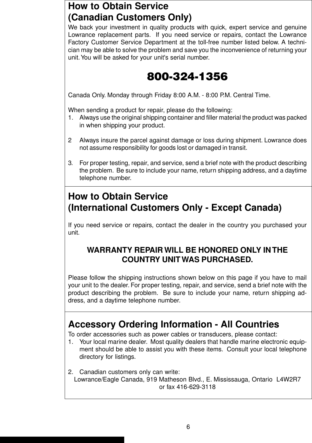 Page 6 of 7 - Lowrance Lowrance-3500-Installation-And-Operation-Instructions-Manual-820269 ManualsLib - Makes It Easy To Find Manuals Online! User Manual