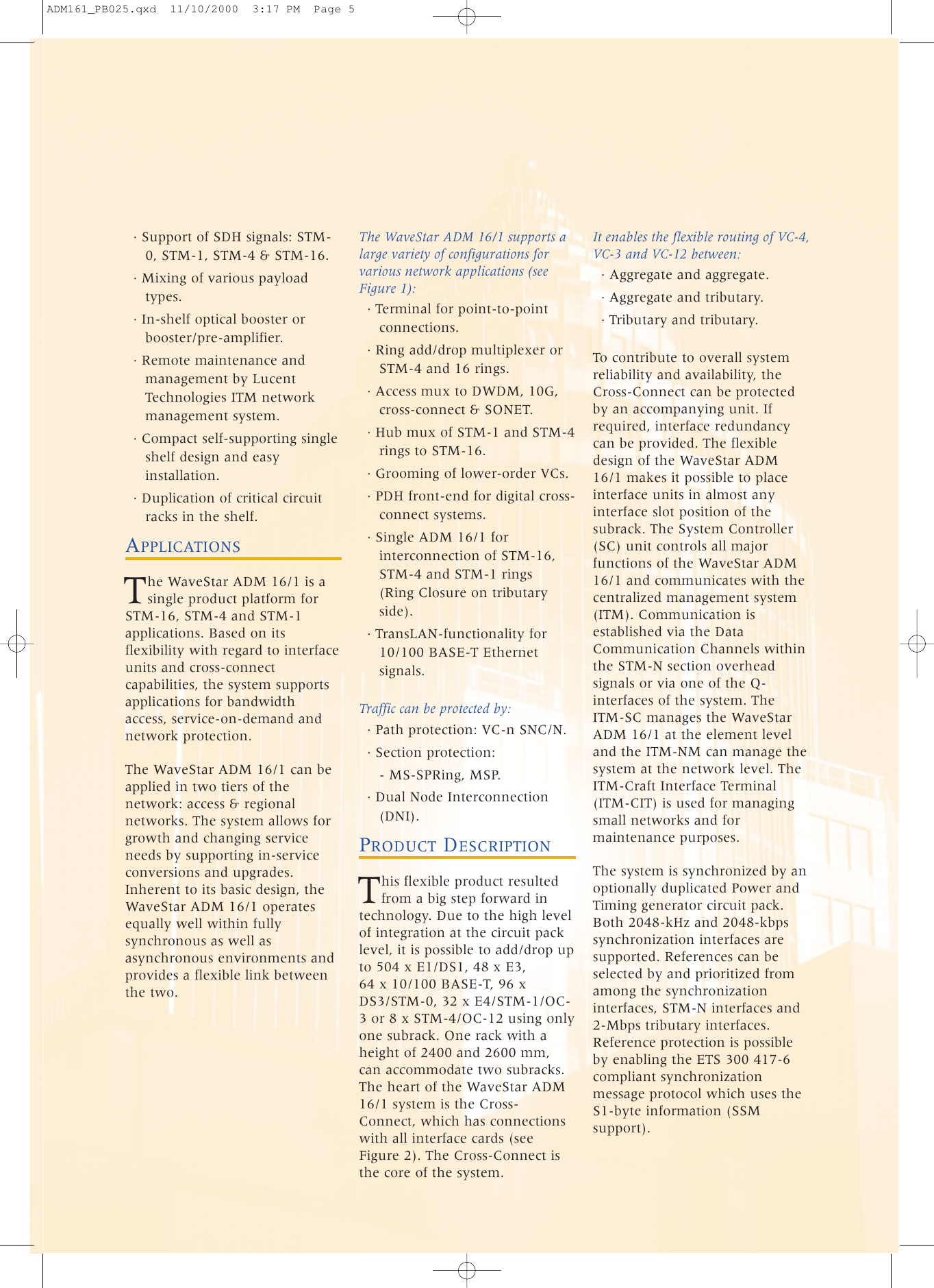 Page 5 of 8 - Lucent-Technologies Lucent-Technologies-Multiplexer-And-Transport-System-Adm-16-1-Users-Manual-  Lucent-technologies-multiplexer-and-transport-system-adm-16-1-users-manual
