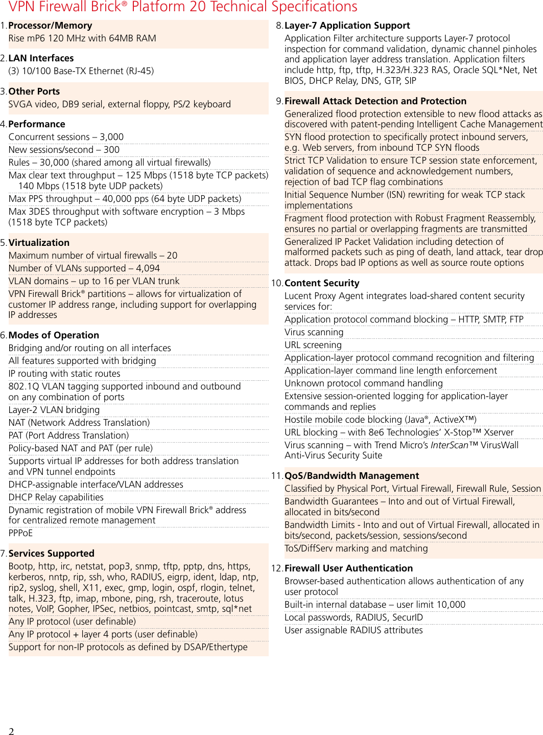 Page 2 of 4 - Lucent-Technologies Lucent-Technologies-Vpn-Firewall-Brick-20-Users-Manual- VPN Firewall Brick 20  Lucent-technologies-vpn-firewall-brick-20-users-manual