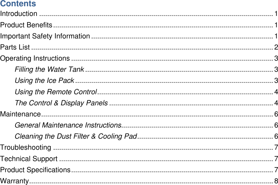 Page 2 of 10 - Luma-Comfort Luma-Comfort-Luma-Comfort-Fan-Ec45S-Users-Manual-  Luma-comfort-luma-comfort-fan-ec45s-users-manual