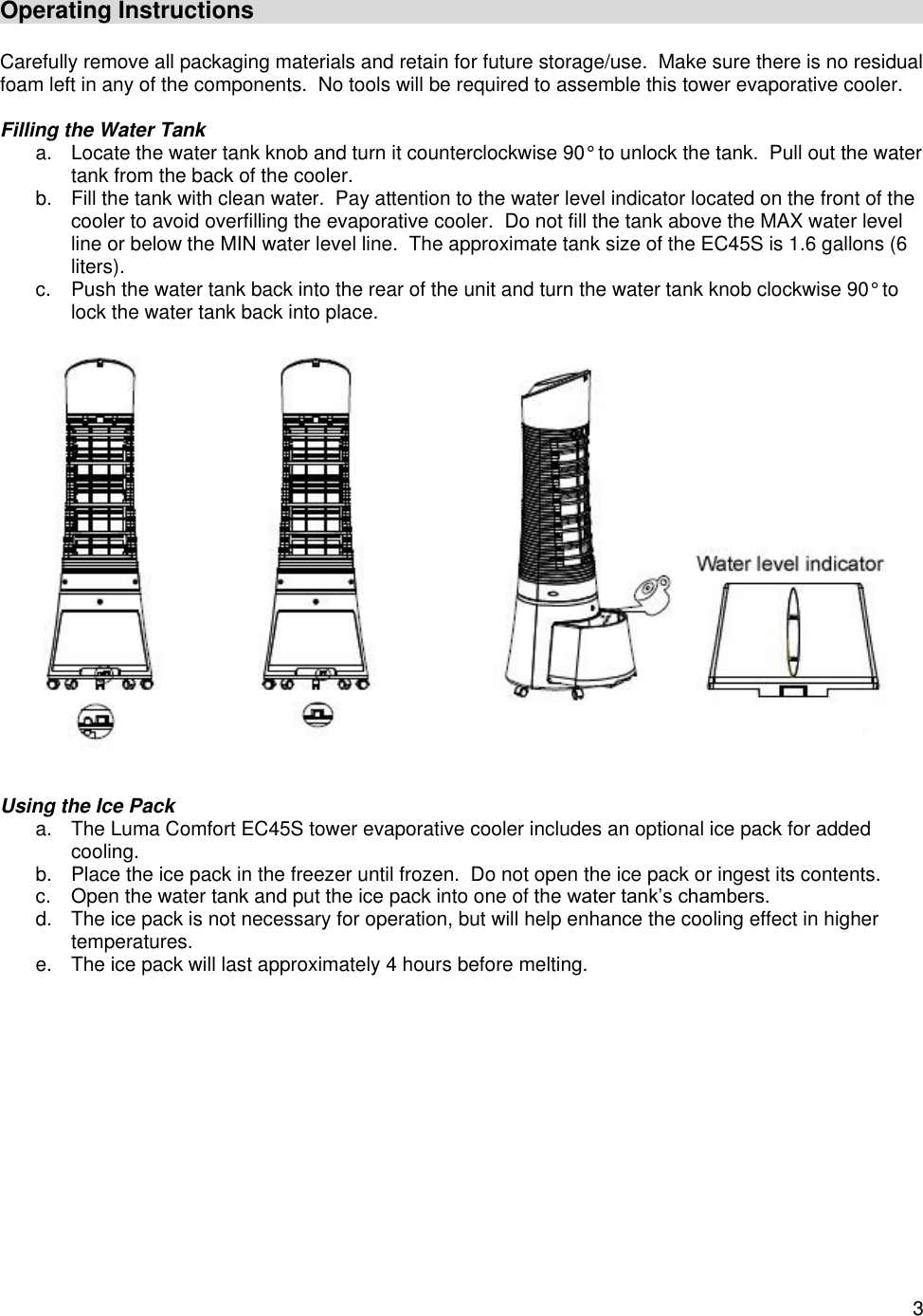 Page 5 of 10 - Luma-Comfort Luma-Comfort-Luma-Comfort-Fan-Ec45S-Users-Manual-  Luma-comfort-luma-comfort-fan-ec45s-users-manual