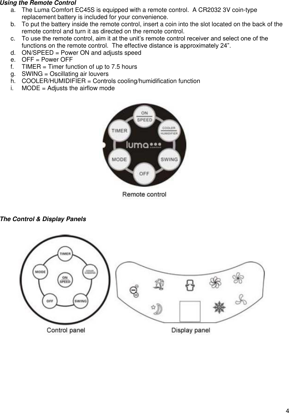 Page 6 of 10 - Luma-Comfort Luma-Comfort-Luma-Comfort-Fan-Ec45S-Users-Manual-  Luma-comfort-luma-comfort-fan-ec45s-users-manual