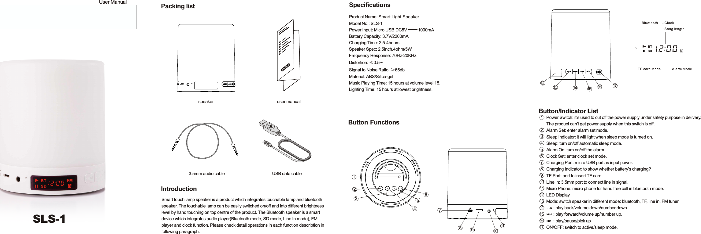 Lumi Legend SLS1 Smart Light Speaker User Manual