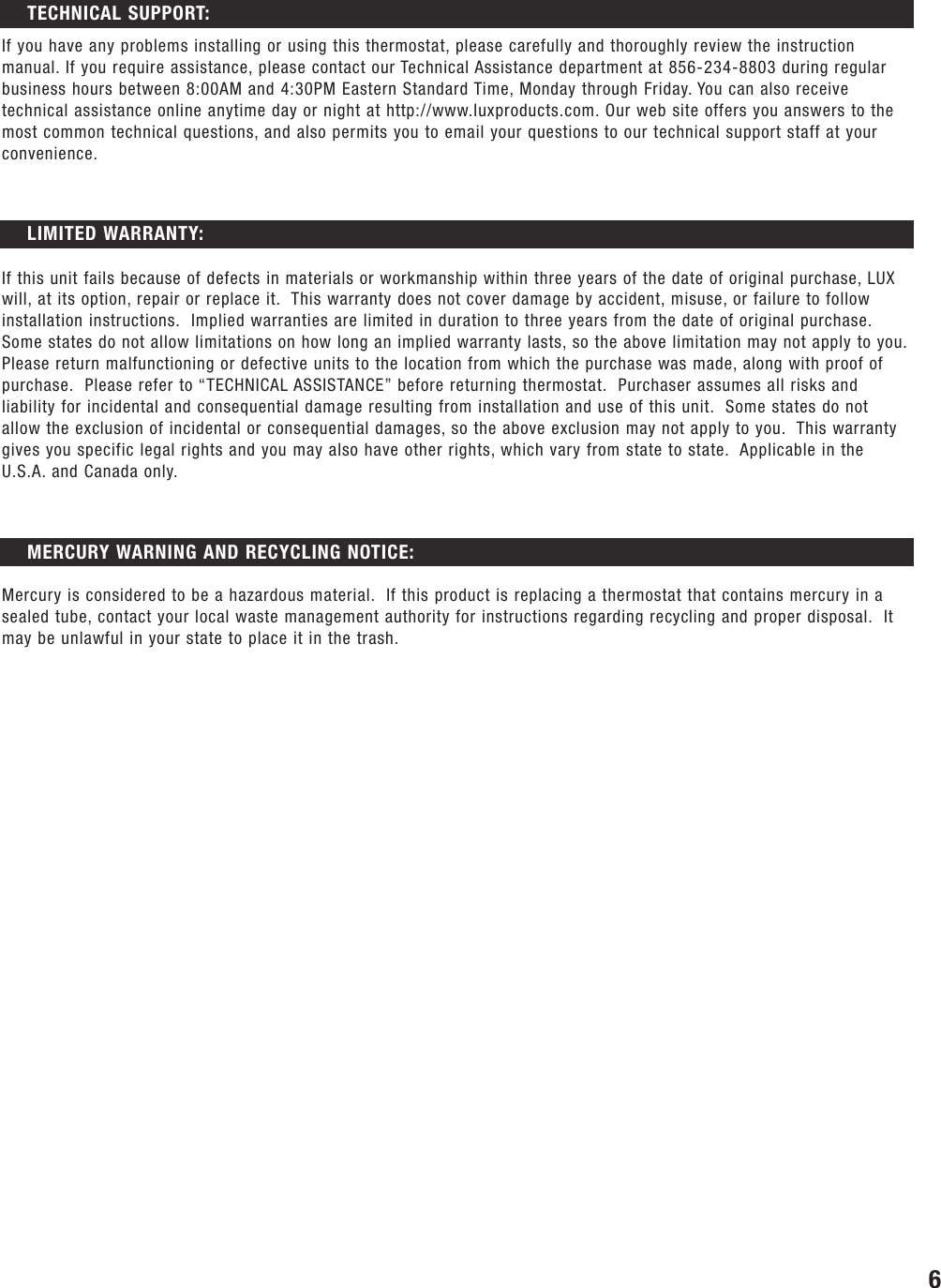 Page 6 of 8 - Lux-Products Lux-Products-Dmh110-Instruction-Manual- DMH110b_ENG_WebManual  Lux-products-dmh110-instruction-manual