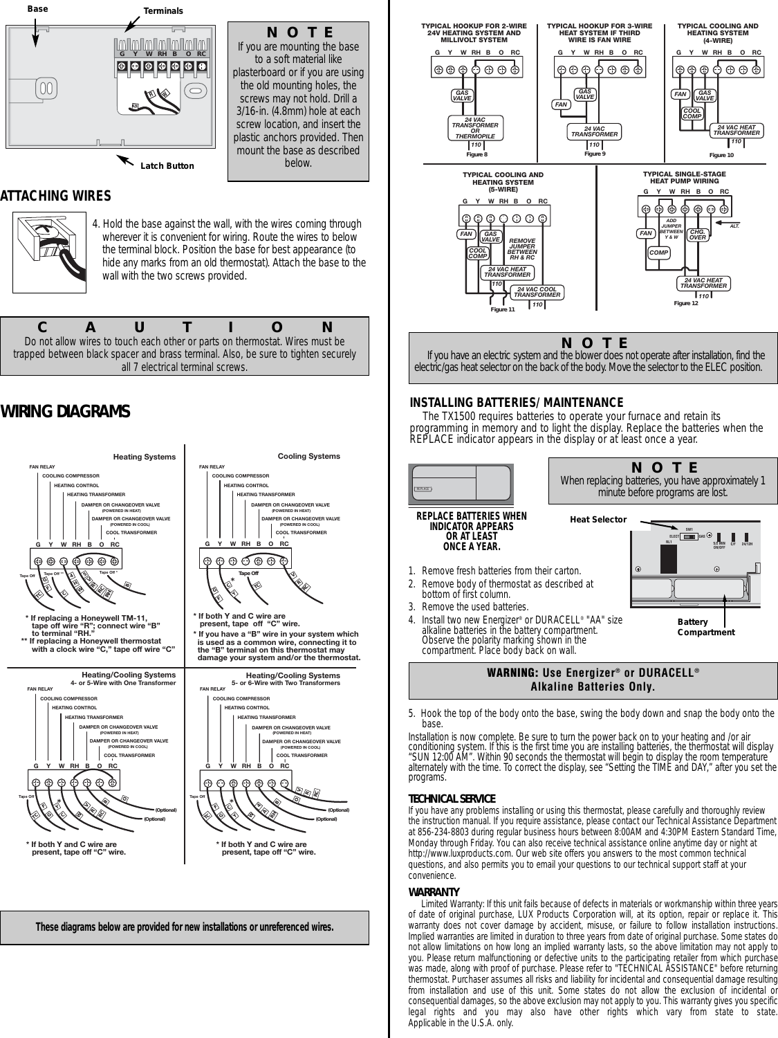 Lux 1500 instructions