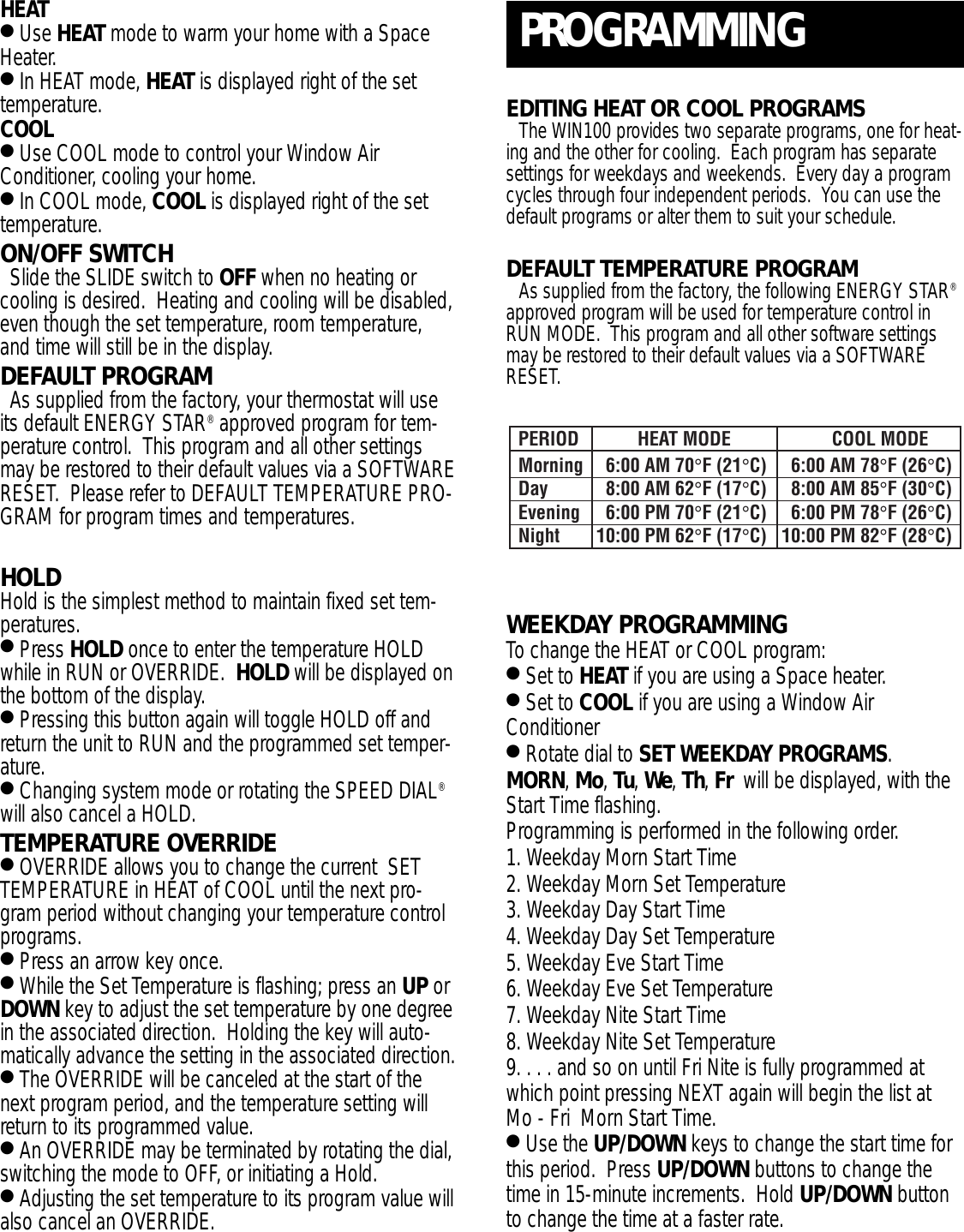 Page 4 of 6 - Lux-Products Lux-Products-Win100-Instruction-Manual- Lux-products-win100-instruction-manual