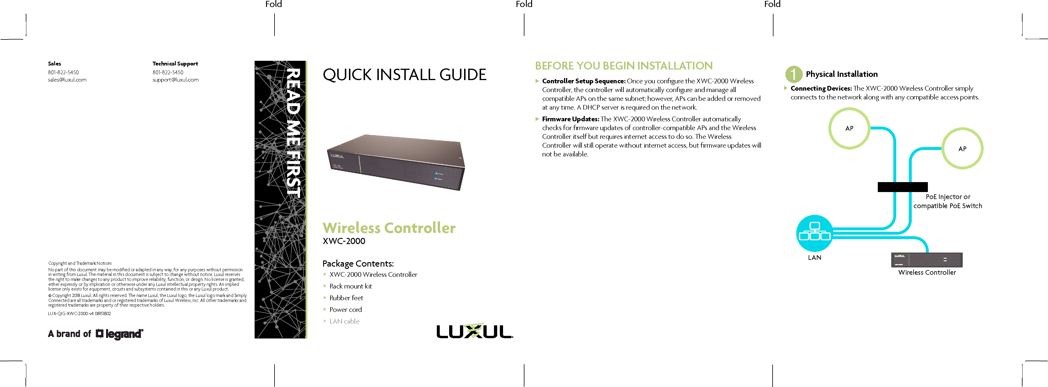 Luxul Wireless XWC2000 Wireless Controller User Manual LUX QIG XWC 2000