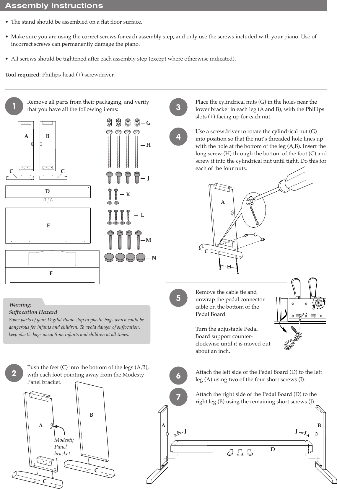 Page 1 of 2 - M-Audio M-Audio-Dcp200-Users-Manual- DCP-200 Assembly Instructions  M-audio-dcp200-users-manual