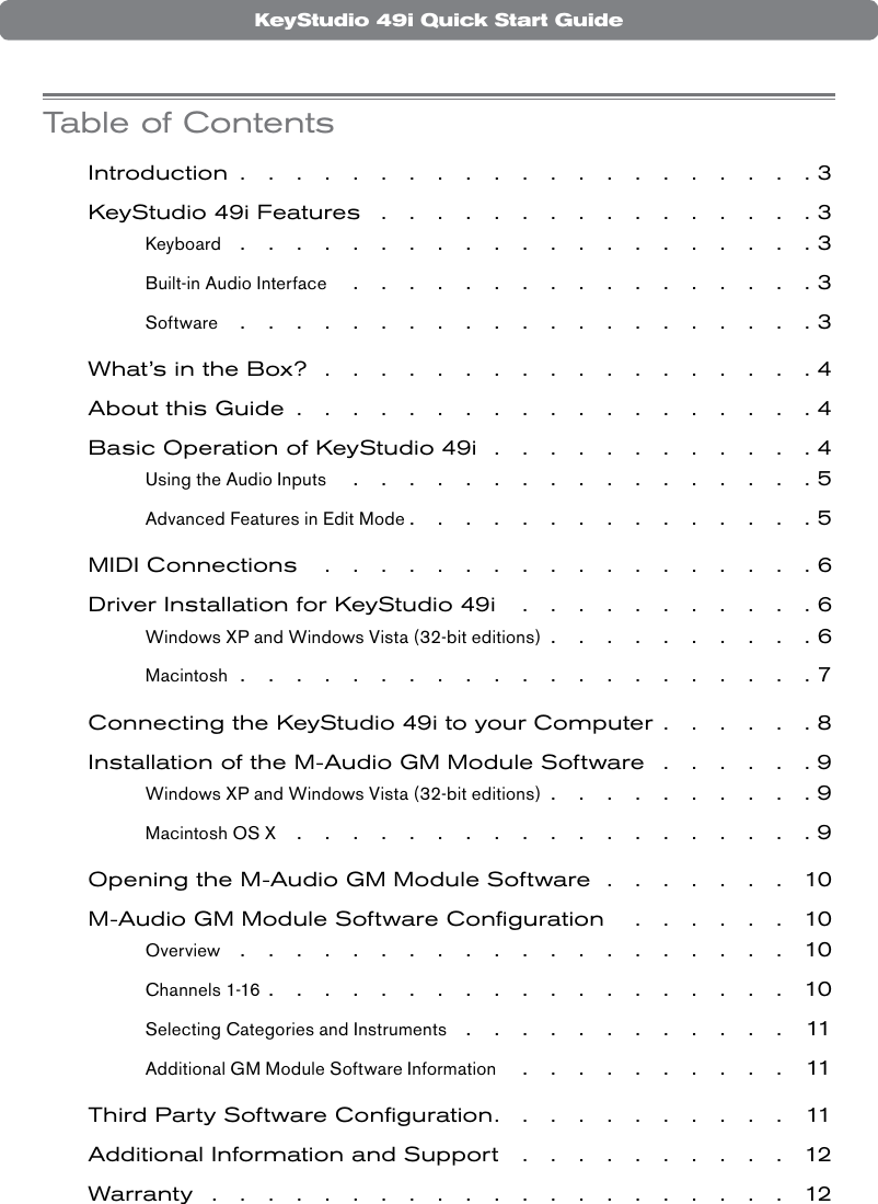 Page 2 of 12 - M-Audio M-Audio-Keystudio-49I-Users-Manual- KeyStudio 49i Quick Start Guide  M-audio-keystudio-49i-users-manual