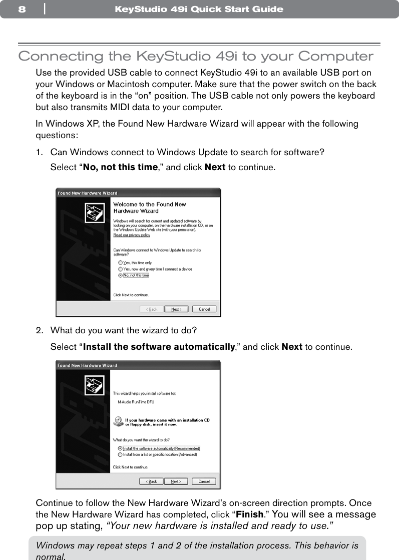 Page 8 of 12 - M-Audio M-Audio-Keystudio-49I-Users-Manual- KeyStudio 49i Quick Start Guide  M-audio-keystudio-49i-users-manual