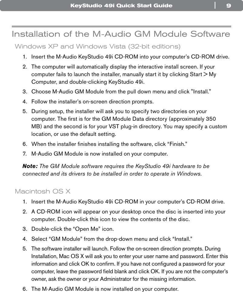 Page 9 of 12 - M-Audio M-Audio-Keystudio-49I-Users-Manual- KeyStudio 49i Quick Start Guide  M-audio-keystudio-49i-users-manual