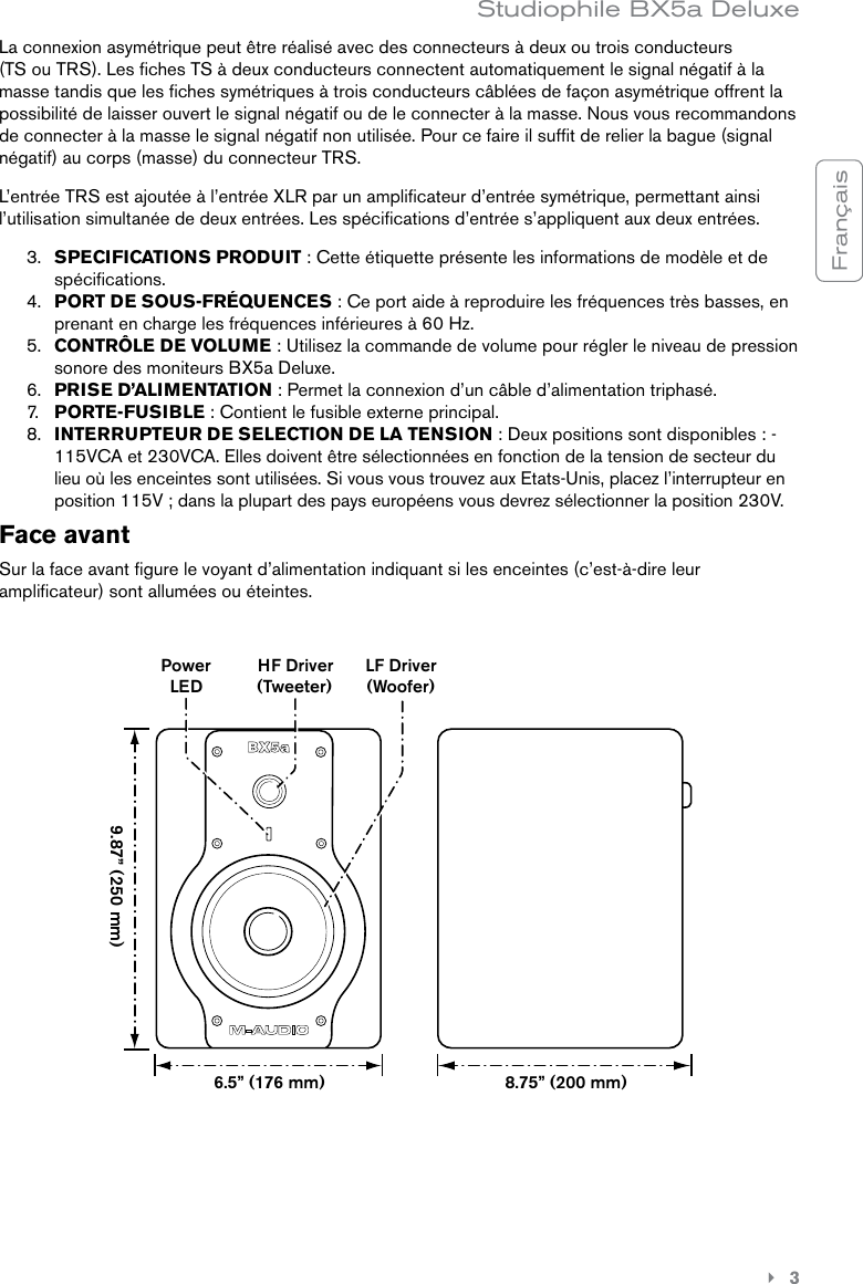 Page 4 of 8 - M-Audio M-Audio-Studiophile-Bx5A-Deluxe-Users-Manual- Studiophile BX5a Deluxe | Guide D’Utilisation  M-audio-studiophile-bx5a-deluxe-users-manual
