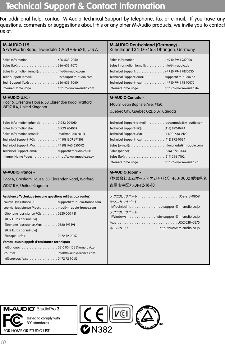Page 9 of 11 - M-Audio M-Audio-Studiopro-3-Users-Manual- StudioPro 3 User's Guide M-audio-studiopro-3-users-manual