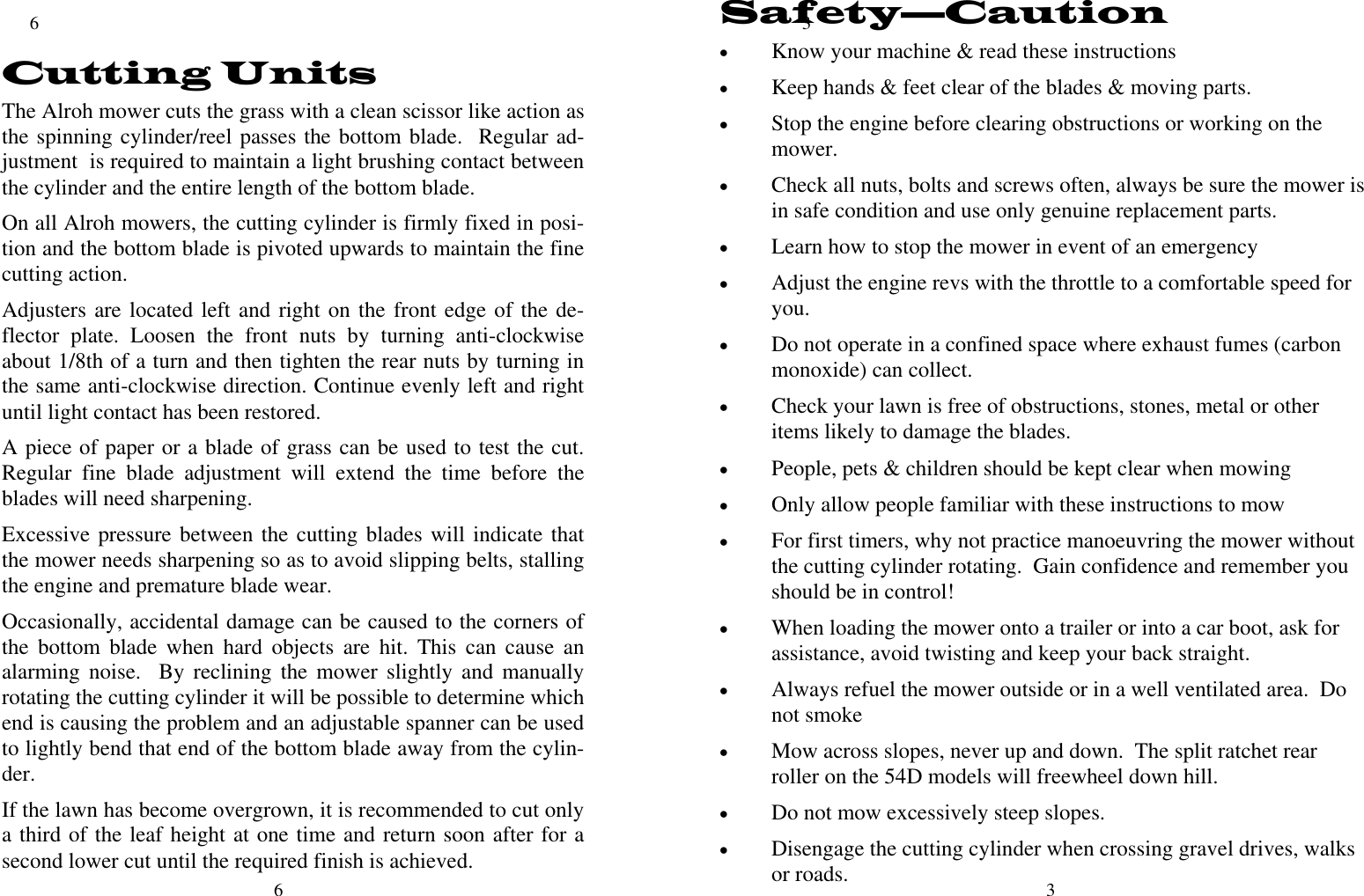 Page 3 of 4 - M-E-Y-Equipment M-E-Y-Equipment-Residential-Cylinder-Mower-Users-Manual- Alroh Residential Mower Manual  M-e-y-equipment-residential-cylinder-mower-users-manual