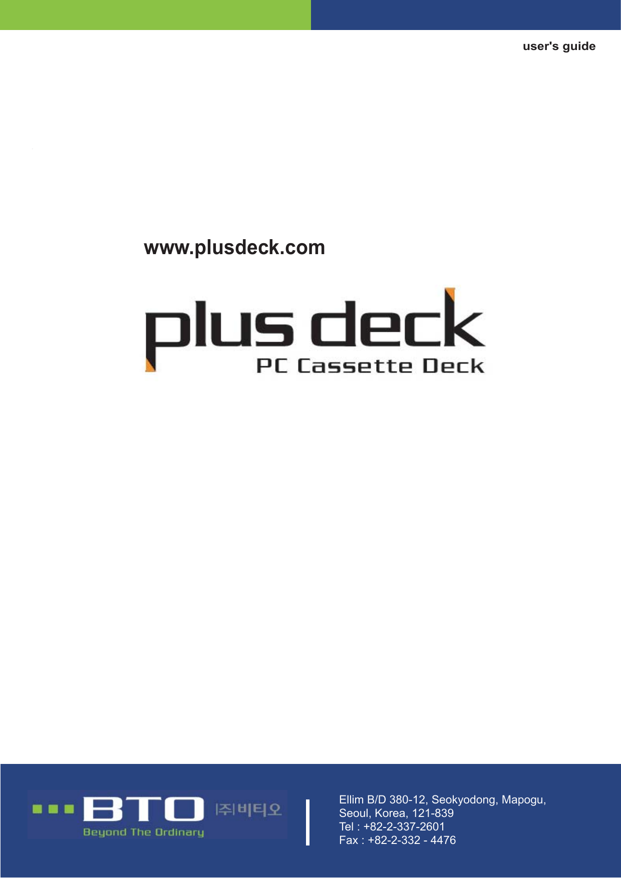 M Tech PLUSDECK21 Personal Computer Cassette Deck User Manual