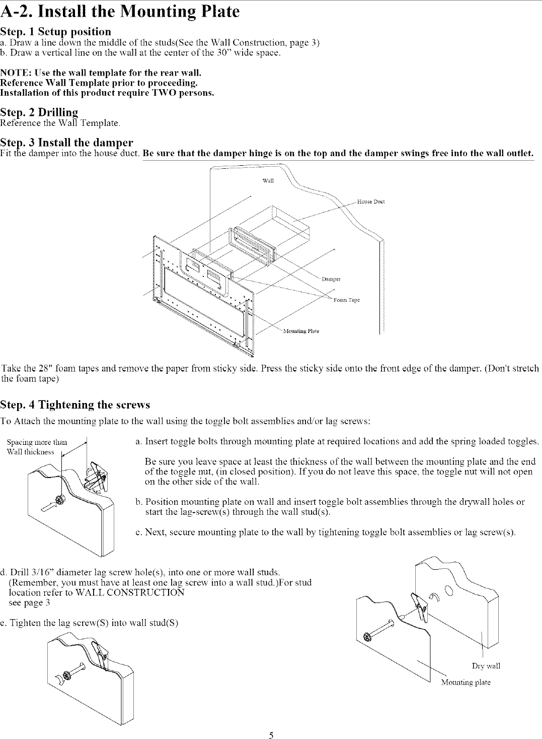 Page 5 of 8 - MAGIC  CHEF Microwave/Hood Combo Manual L0803304