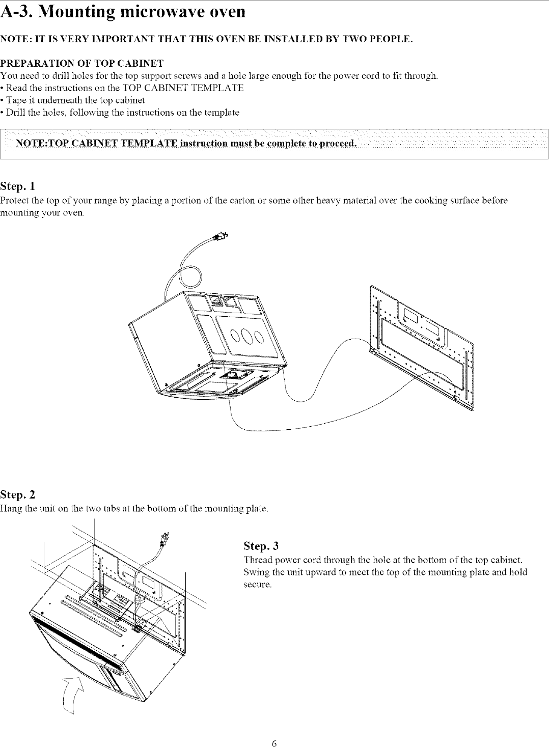 Page 6 of 8 - MAGIC  CHEF Microwave/Hood Combo Manual L0803304