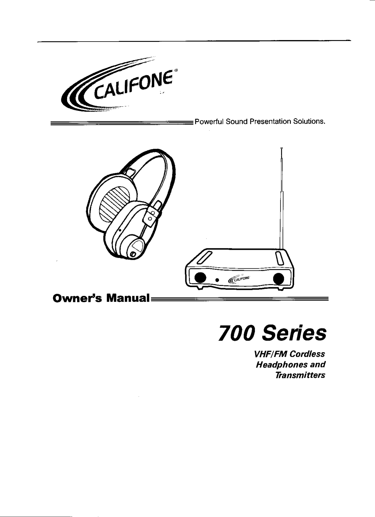 MAINSTAR ELECTRICAL CLS725T Wireless VHF/FM Transmitter User Manual