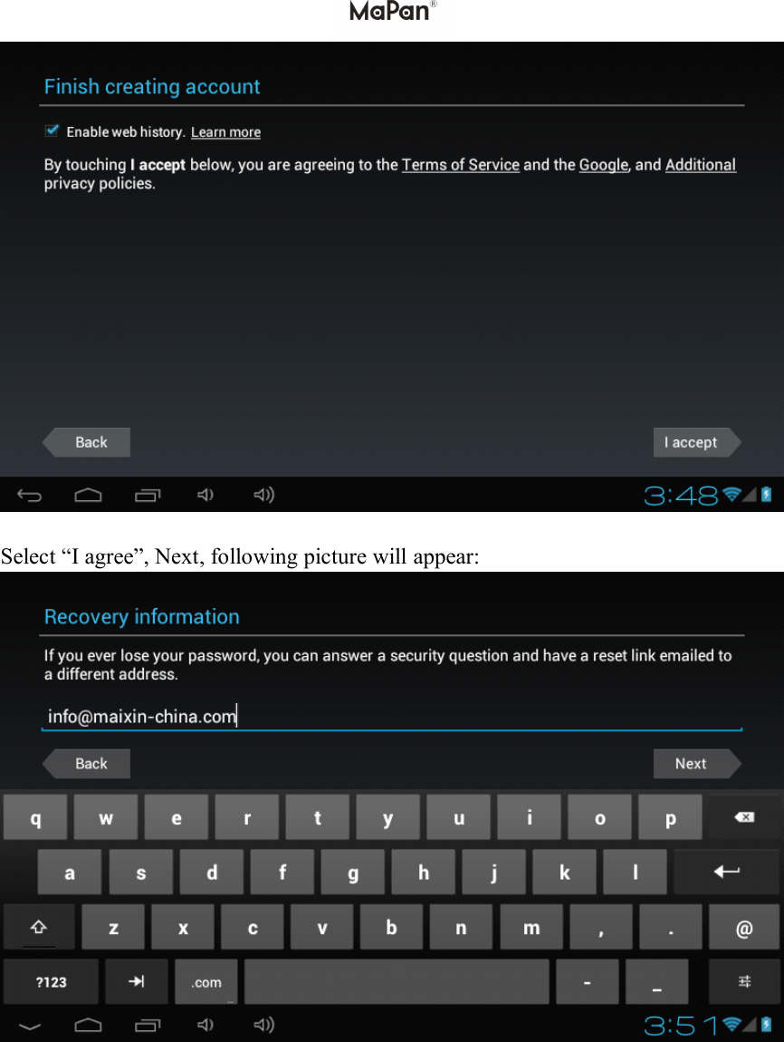 S elect&ldquo;I agree &rdquo; , Next, following picture will appear: