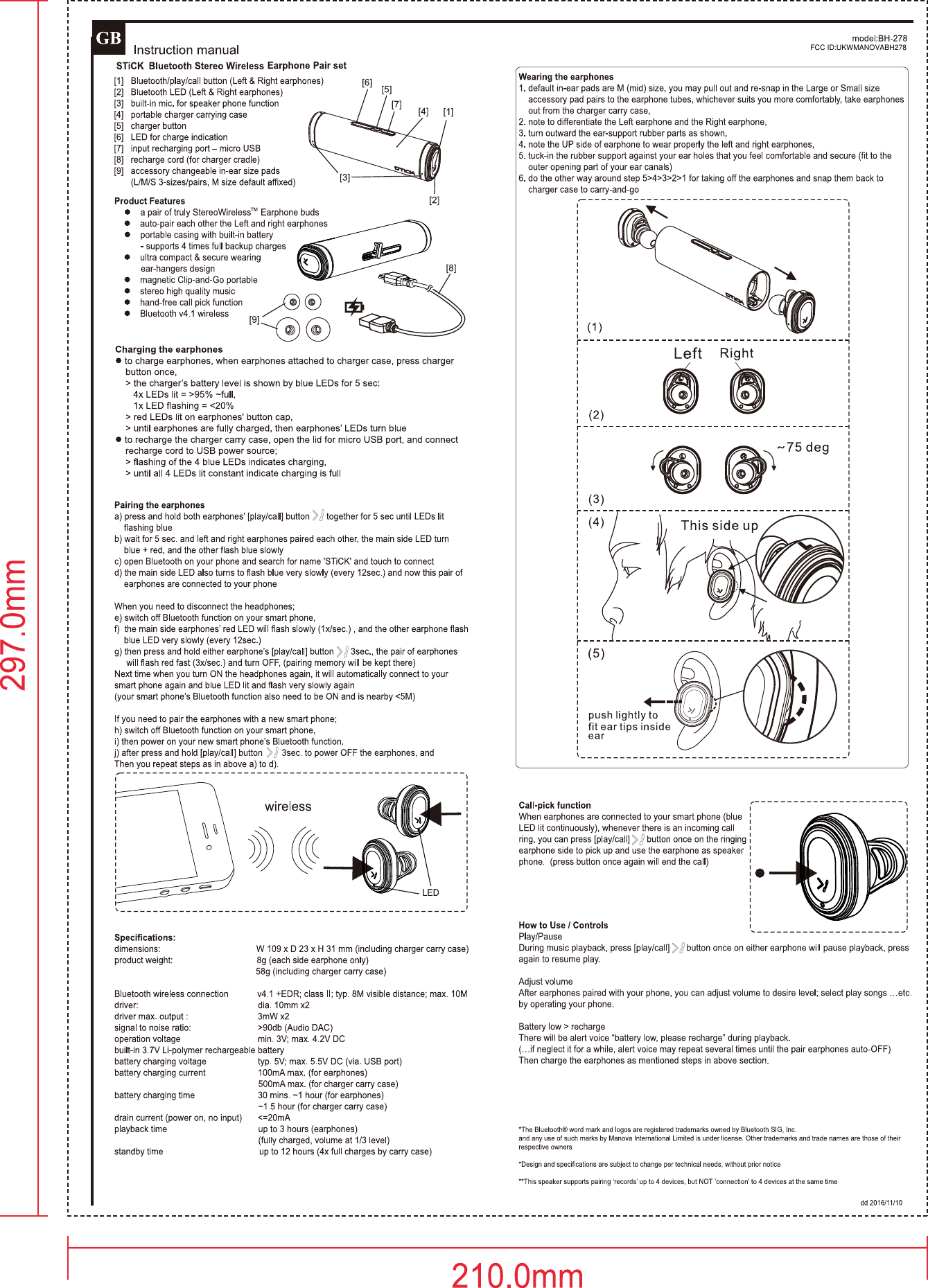 FCC ID:UKWMANOVABH278