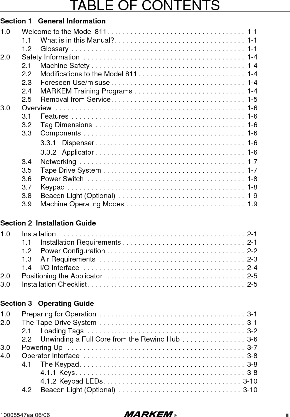 TABLE OF CONTENTSiv m®10008547aa 06/06